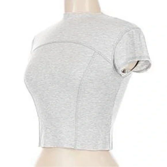 JOAH BROWN
Contrast Stitch Crop Tee in Pearl Grey Rib
Size M/L - Picture 6 of 6